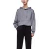 FILA Athletics Loose Simple Sports Casual Knit Hooded Long Sleeve Sweatshirt Women sweatshirt Dark-Purple A11W241213F-DP