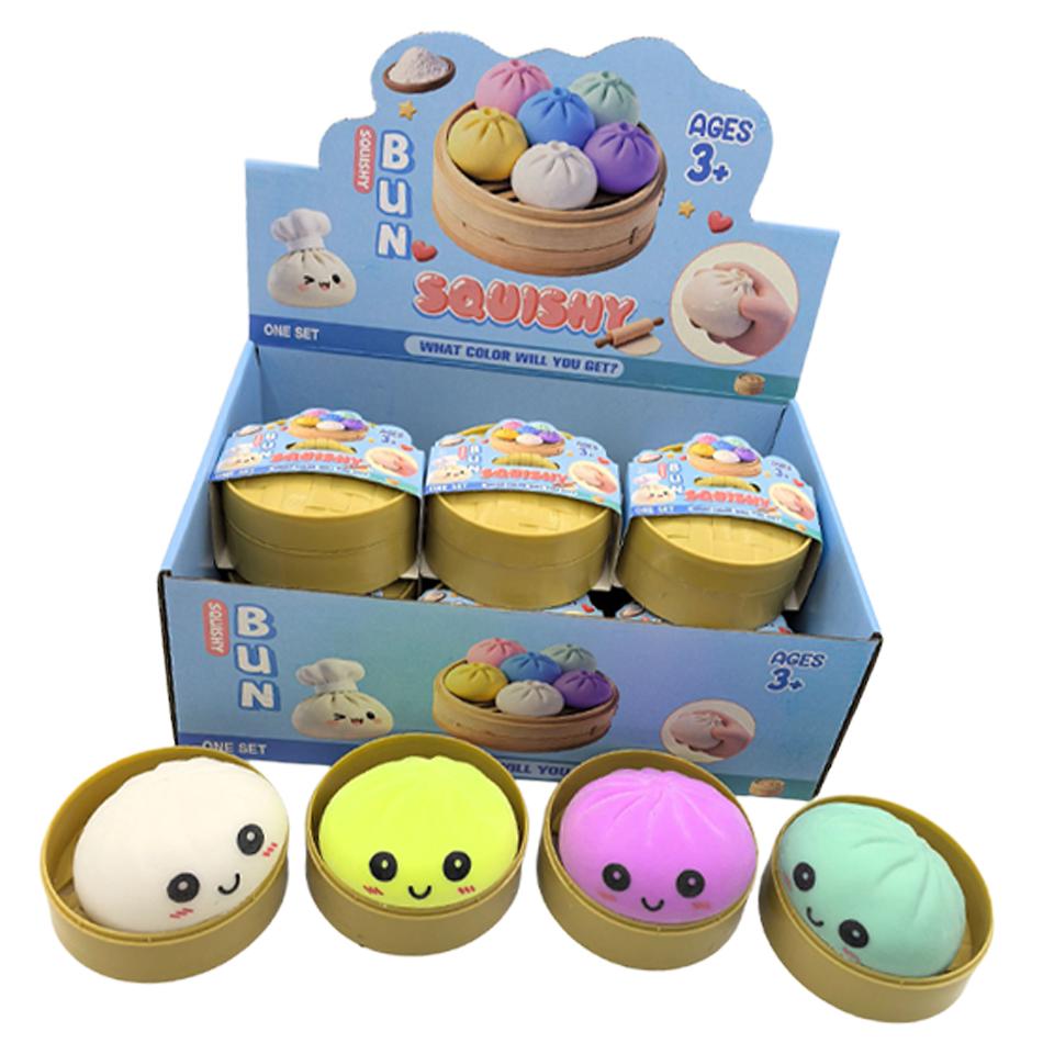 Colorful Dumpling Squishes Stress Balls Reusable Low Rebound Decompression Toys Dough Ball Unique Home Decoration Gifts