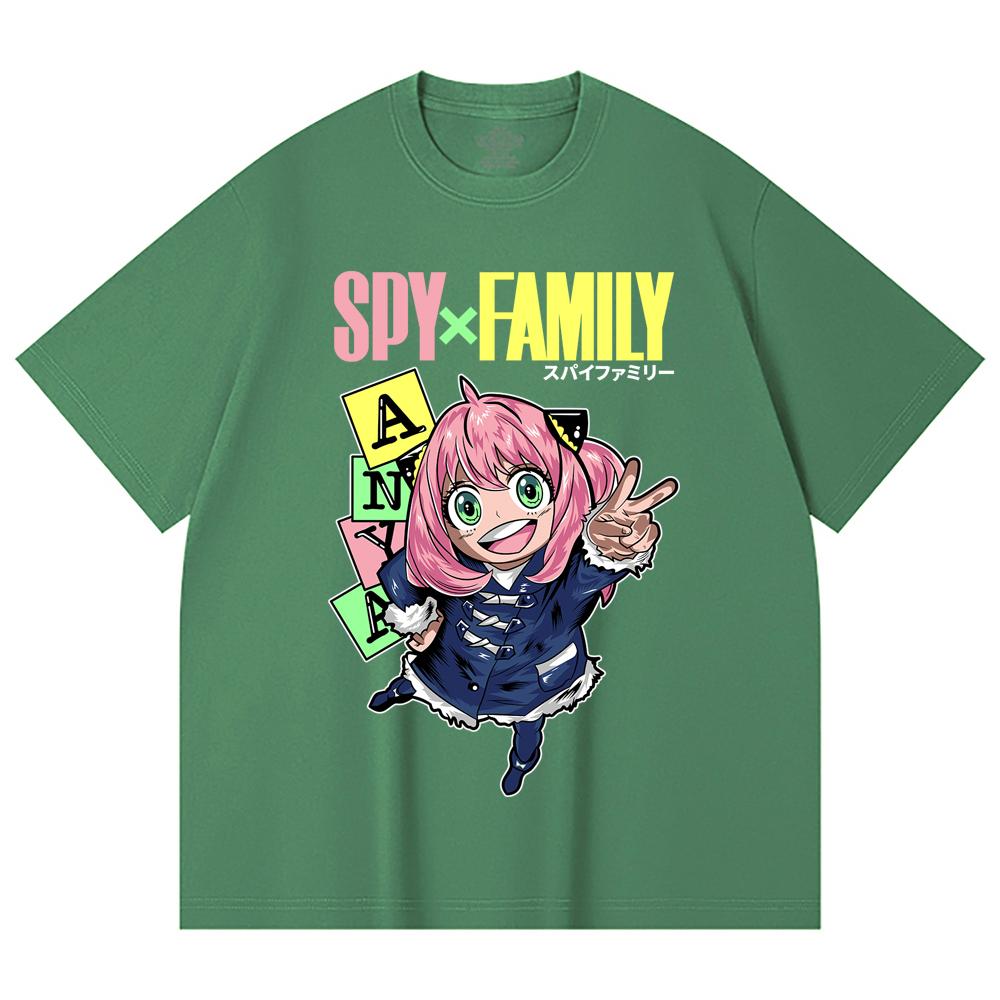 230 Gsm 100% Cotton Spy Family V5 Anya Print Unisex Heavy Cotton T Shirt