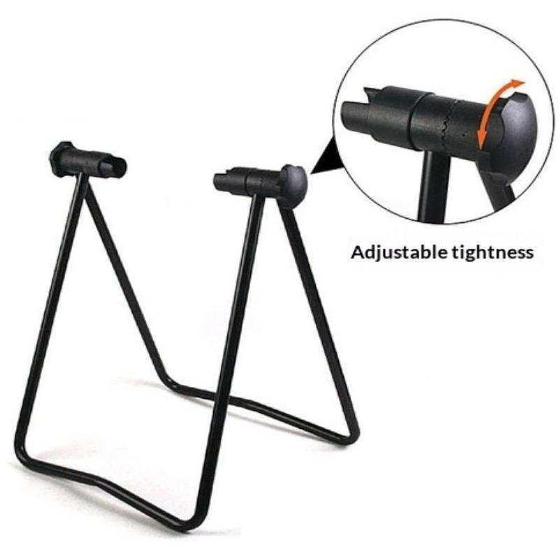 Support de présentoir de vélo pliable universel Support de réparation de moyeu de roue en triangle Béquille pour stationnement vertical Accessoires de vélo