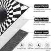 Modern Black and White Checkerboard Geometric Floor Mat Runner Stylish Entryway Hallway Rug Decor for Chic House Home Decor Desi