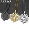 Wicca Dreifache Mondphase Hekate Göttin Halskette für Damen Herren Edelstahl Griechisches Rad der Hekate Kette Schmuck collier
