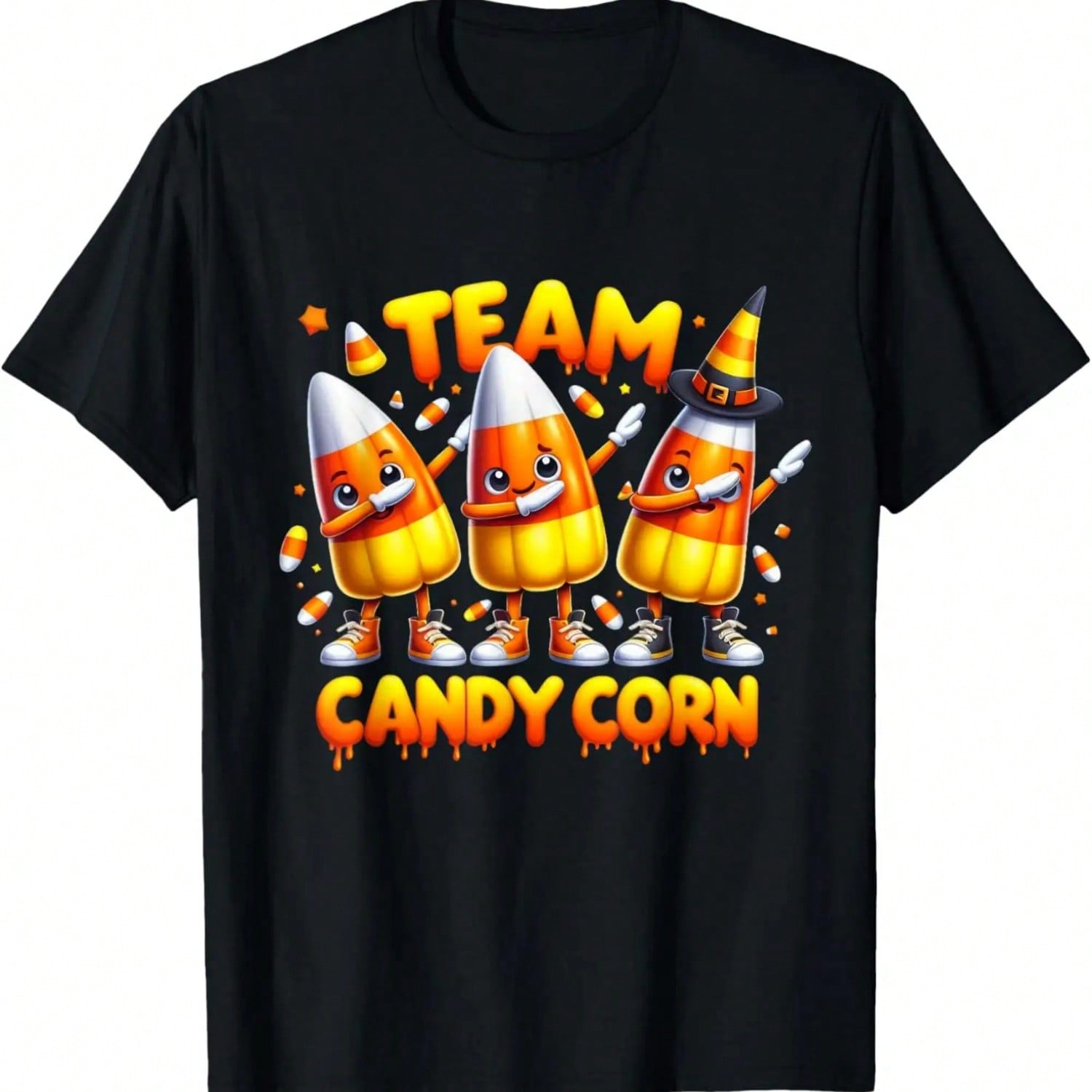 Candy Lovers Team Candy Corn Halloween Candy Corn Crew T-Shirt,Comfortable Pure Cotton S разноцветный