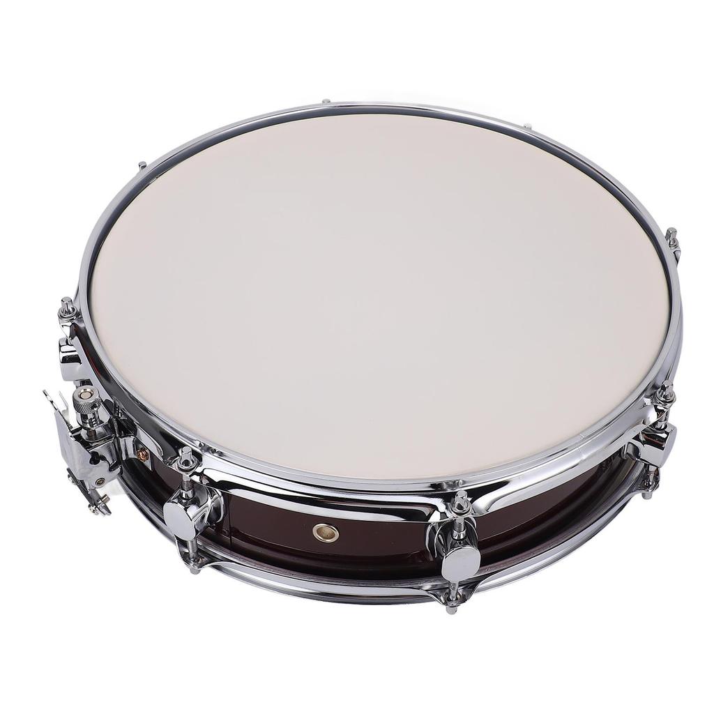 Snare Drum 14 Inch Super Slim Stainless Steel Student Snare Drum with Drumsticks for Practice Performance Wine Red