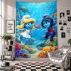 Wall TapestryDie Schlümpfe Art Hanging Cloth Decorative Background Cover for Room Decoration