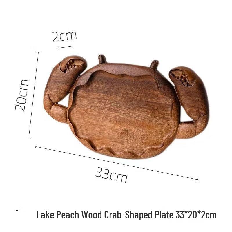 ZISIZ Walnut Wood Crab Serving Plate