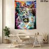 Saint Seiya Legend Sanctuary Tapestry Fashion Print Wallmounted Soft Background Cloth Work Of Art