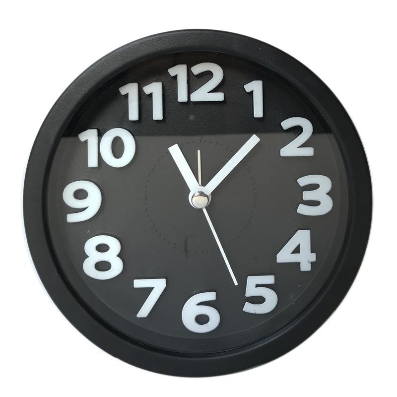 Kulatý budík Jednoduchý styl Stolní hodiny pro probuzení Čtvercové tiché stolní hodiny Snooze Přenosný cestovní budík na baterie