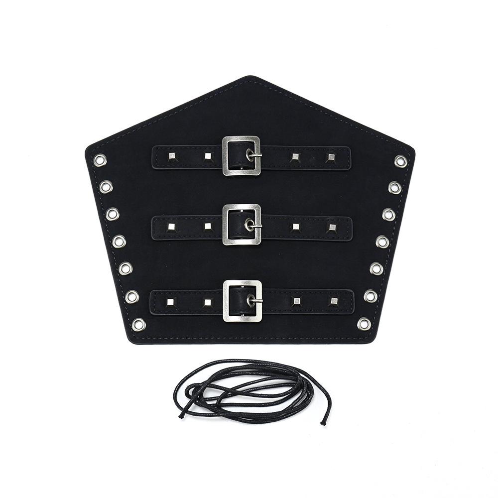 Medieval Men'S Leather Orgy Knight Belt Viking Wristband Halloween Punk Cosplay Bracer