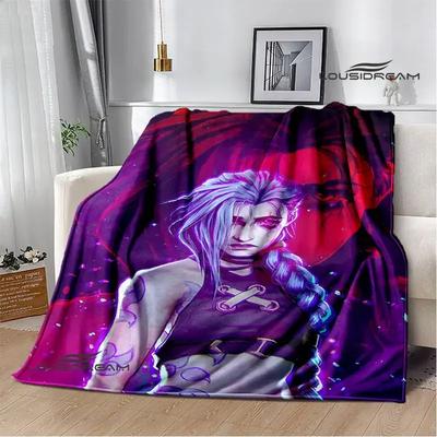 Arkan: League of Legends Cartoon-Druck Decken zum Warmhalten, weich und bequem für Zuhause, Reisen, Bett, Geburtstagsgeschenk