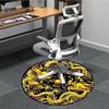1pc Dragon Yin Yang Chair Carpet for Office, Round Non Slip Durable Large Size Office Carpet, Suitable for Office