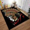 Roman Gladiator Skull with Ornate Helmet Design On Dark Carpet Suitable for Use As an Anti-slip for Living Room Bedroom Sofas