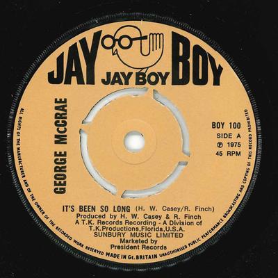 7-Zoll Schallplatte GEORGE MCCRAE - It's Been So Long BOY100 Jay Boy 1975 UK Soul/Funk Gebraucht