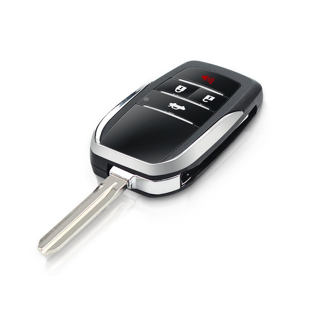 For Toyota Reiz Camry Rav4 Yaris Corolla 4Runner Avlo Crown Flip Modified 2/3/4 Buttons Fob Remote Car Key Shell Case