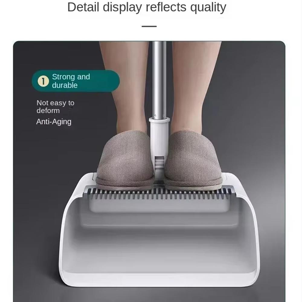 3 In 1 Broom Combo Set Broom Dustpan Squeegee Floor Brush Non-Stick Hair Broom Multifunctional Foldable Home Cleaning Tools