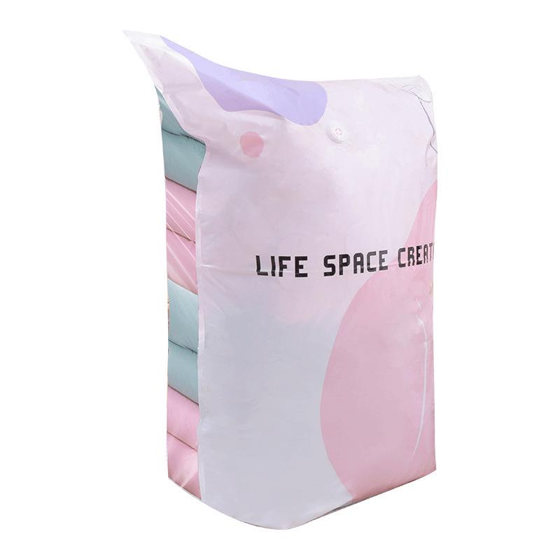 Утолщенные Вакуумные Компрессионные Мешки для Хранения Одежды и Одеял - Влагостойкие Насос Не Нужен Hand Pump розовый 599₽