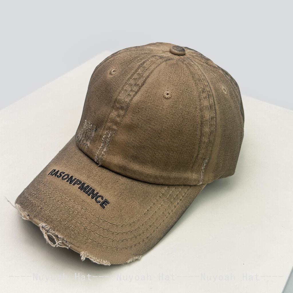 New Men Women Distress Broken Style Embroidered Letters Baseball Hats Sunshade Retro Versatile Street Peaked Caps Fashion Ins