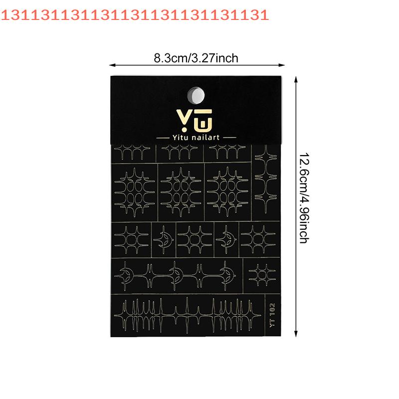 1 Sheet Nail Airbrush Stencil Stars Moon Fishbone Pattern Hollow French Manicure Sticker Templates for Nail Art