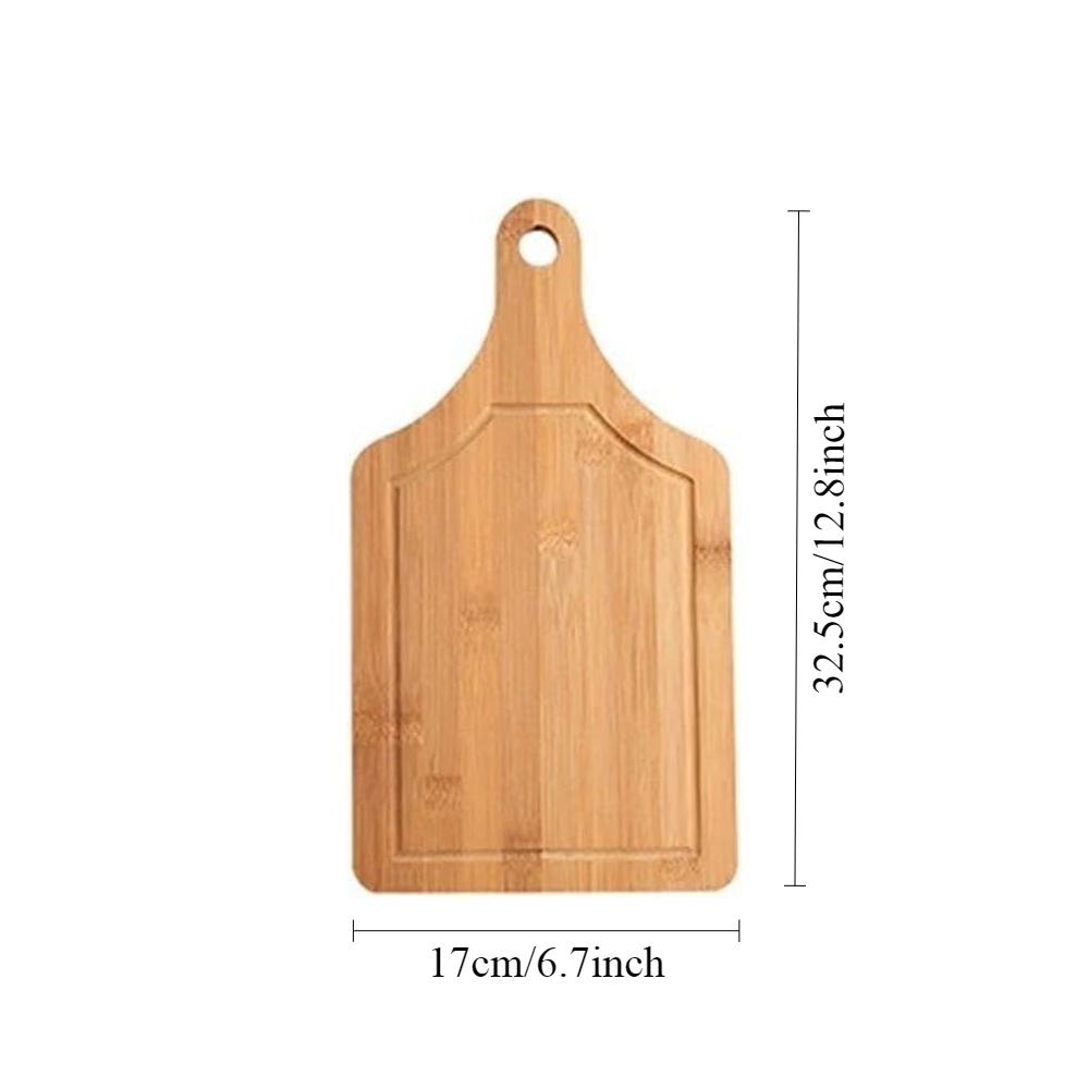 

Бамбуковая разделочная доска с ручкой Доска для пиццы Круглая Прямоугольная Деревянный поднос Пицца для выпечки Хлеб Овощи Сыр Кухонный инструмент