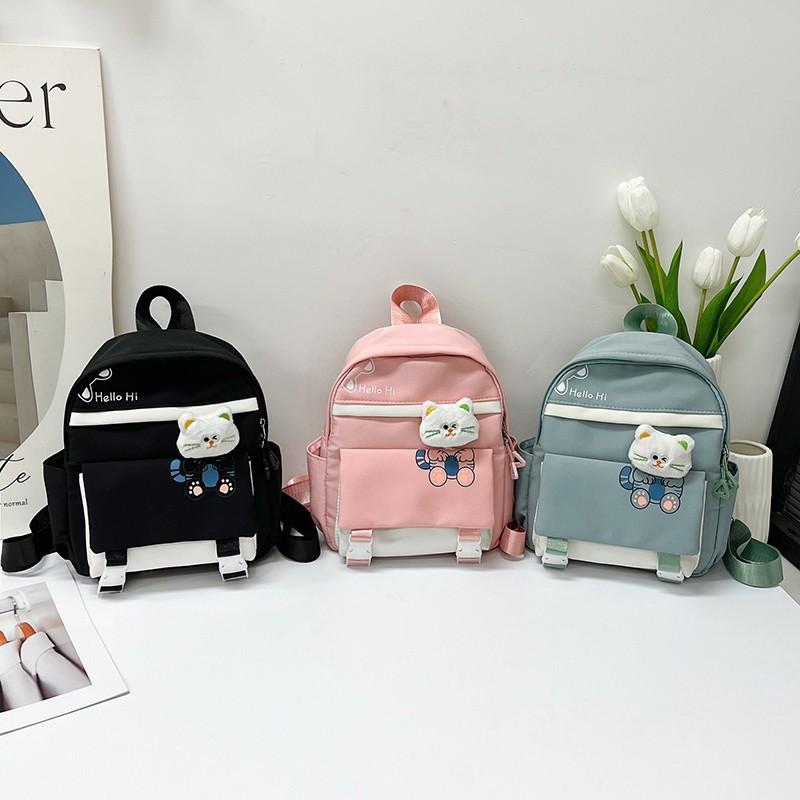 Children's school bag cute fashion casual bag 3-10 years old trend student backpack kitten doll backpack