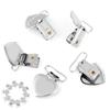 10 stücke Silber Metall Pfirsich Herz Hosenträger Clips Halter Kunststoff Zähne