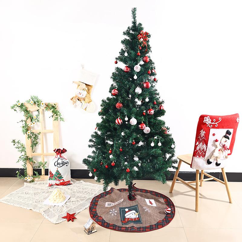 Christmas tree skirt, creative and exquisite printed Santa Claus tree bottom decoration Christmas supplies decorations