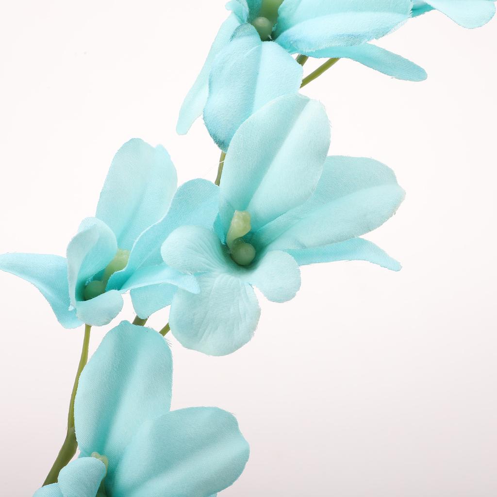 Artificial Flower Realistic Blue Artificial Orchid Flowers Stem Decor for Wedding Home Decoration