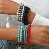 Fashion OL Natural Stone Design Bracelet Set Personality Geometric Niche High-end Sense Woven Bracelet Bangle