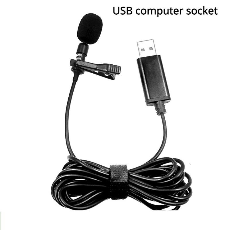 

USB петличный микрофон Маленький мини-портативный прямой эфир Профессиональное оборудование Бесшумный высококачественный микрофон Подходит для нескольких устройств USB port
