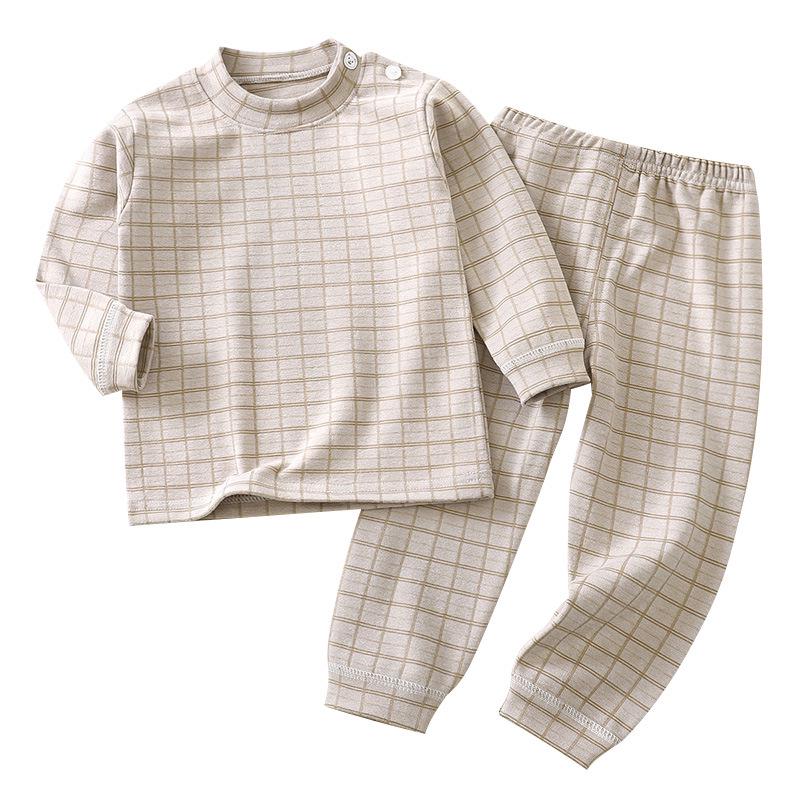 Pijama Térmico de Terciopelo para Niños: Pijama Cálido Otoño/Invierno para Niños y Niñas - Conjunto de Camiseta y Pantalones