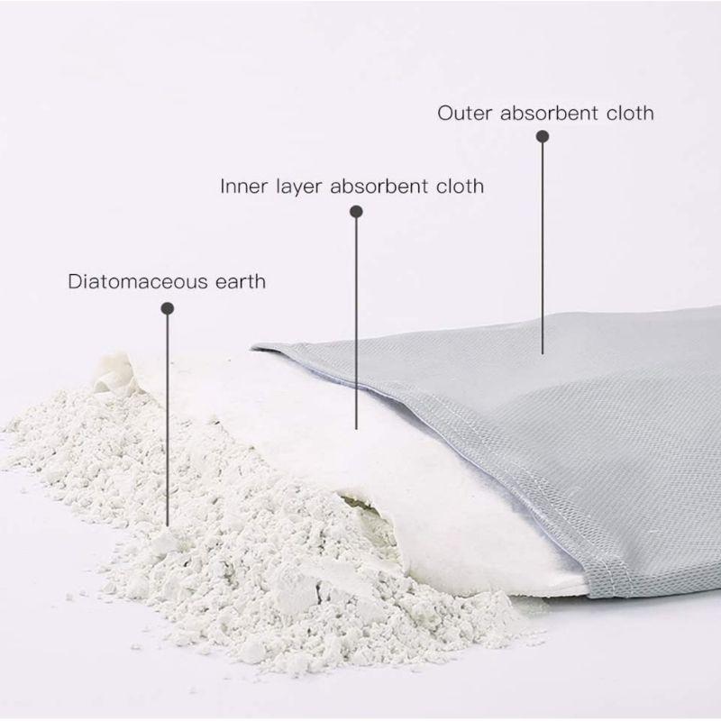 Homlly Soft Diatomite Bath Floor Mat with Washable Cover (Plain) (X2PCS)