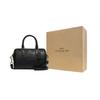 Coach Rowan 18 Zip Closure Crossgrain Leather Handheld Shoulder Crossbody Bag Small Women Bags Black CH157-IMBLK