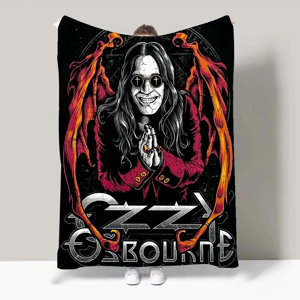 Rockový zpěvák O-Ozzy Osbourne Design deky Lehká Pro koleje, Dřímoty, Obývací pokoj, Kancelář, Pohovku, Celoroční