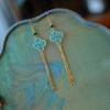 Elegant Burmese Jade Ruyi Knot Tassel Earrings with Abacus Beads