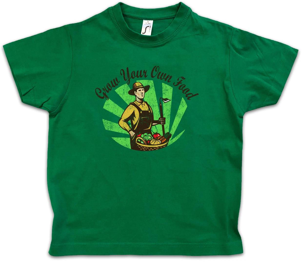 GROW YOUR OWN FOOD Kids Boys kids boys T-Shirt Gardening Vegan Food Vegetarian Welfare 120
