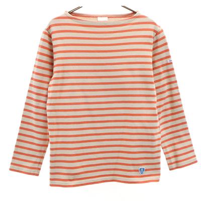 Made In France Border Pattern Long Sleeve Boat Neck Basque Shirt Women Used