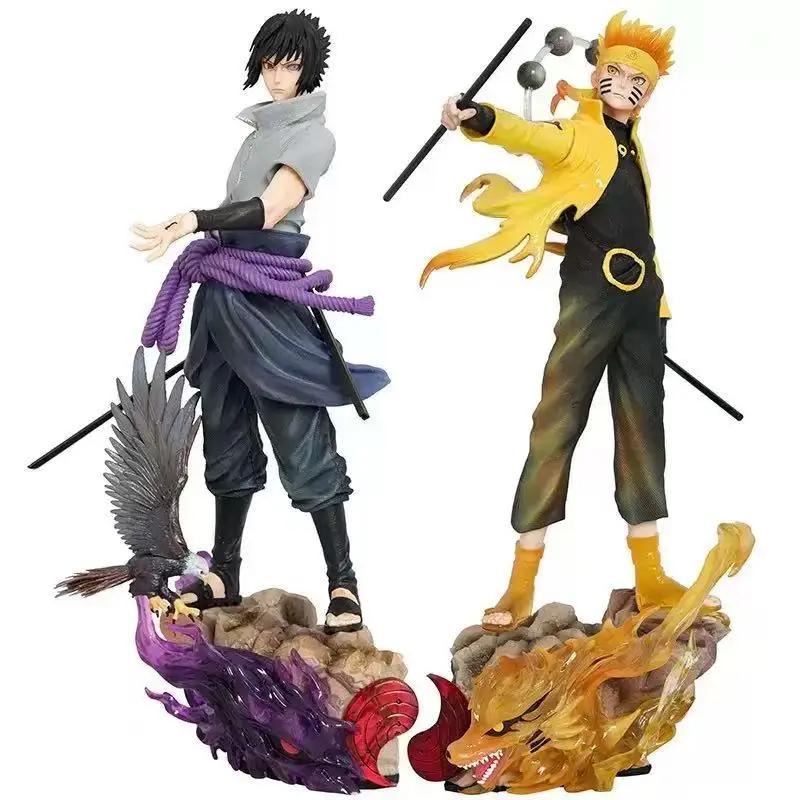 New Anime Shippuden Figurine Naruto Uzumaki Uchiha Sasuke PVC Action Figure Statue Collection Model Toys Anime Figure