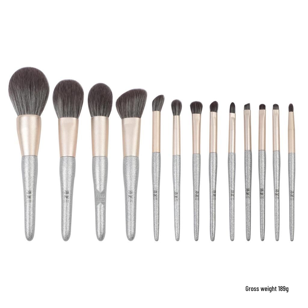 Galaxy 13-Piece Professional Makeup Brush Set - Soft Bristle Brushes for Powder & Eyeshadow, Ideal for Makeup Artists.