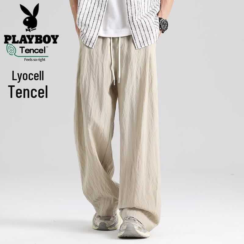 PLAYBOY Men s Tencel Linen Blend Casual Long Pants XL