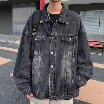 Jacket Men's Spring Fashion Simple Loose Versatile Couple Denim Jacket Men's New Lapel Men's Jacket