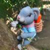 Cute Little Rabbit Tree Pendant Cartoon Miniatures Figurine Garden Decor Animal Sculpture  Home