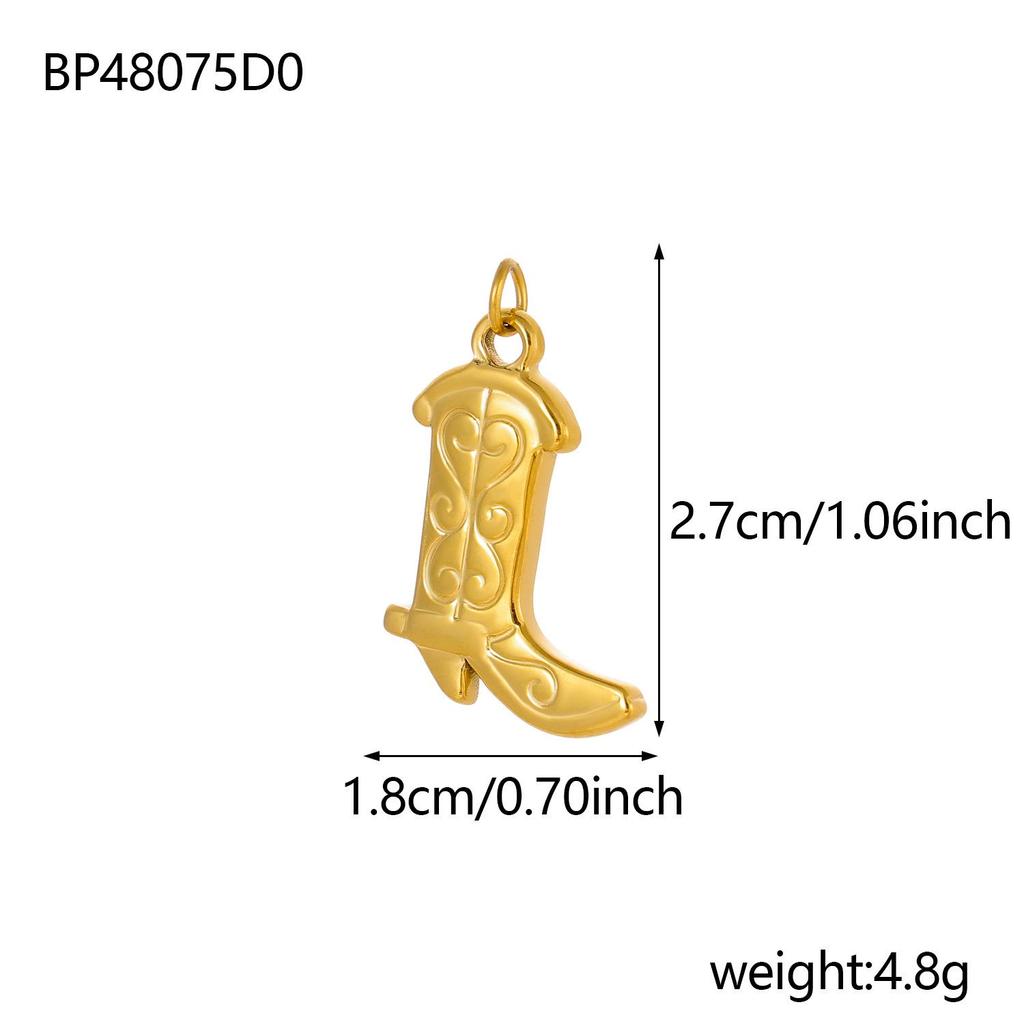 Stainless Steel Multi-Series Pendants: High Heels, Seashell, Starfish for Necklace & Bracelet Crafting