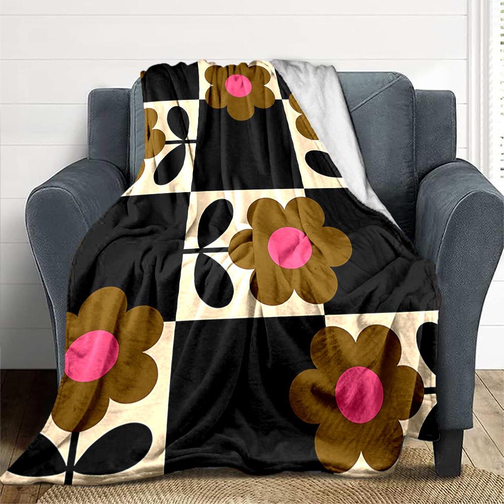 1pc Flower Pattern Blanket Warm,Perfect for Camping And Travel, Making It a Great Gift for Any Season yy250904053