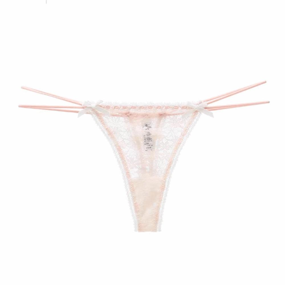 Transparent Underwear for Women Bow Panties Mesh Lace Briefs Lingerie Flower Lace Thong  Girl