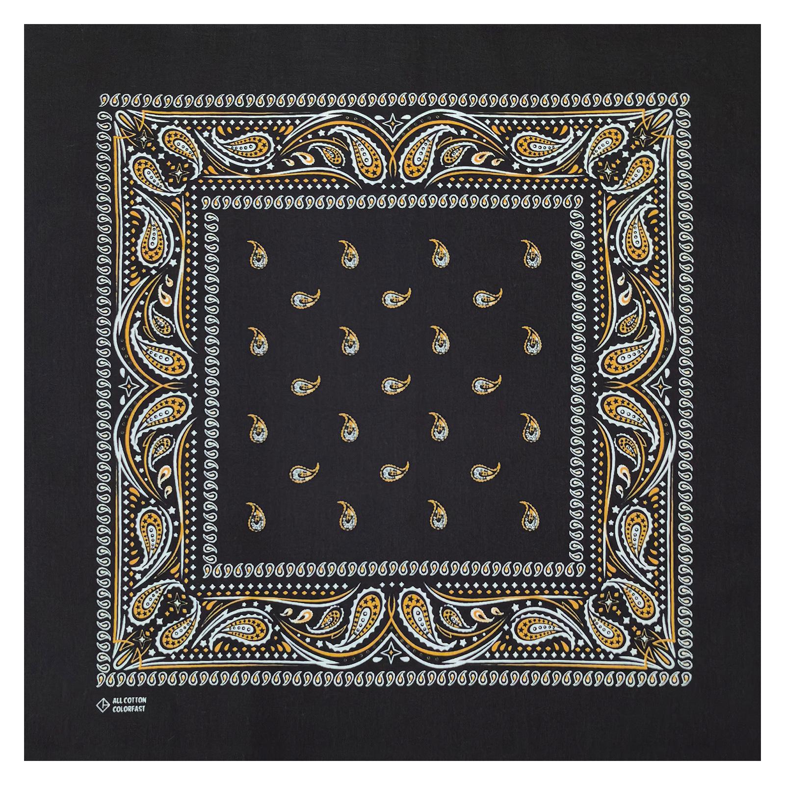 

Men Women Neckerchiefs Vintage Square Headscarf Western Paisleys Handkerchief Neck Accessories for Everyday Wear 1