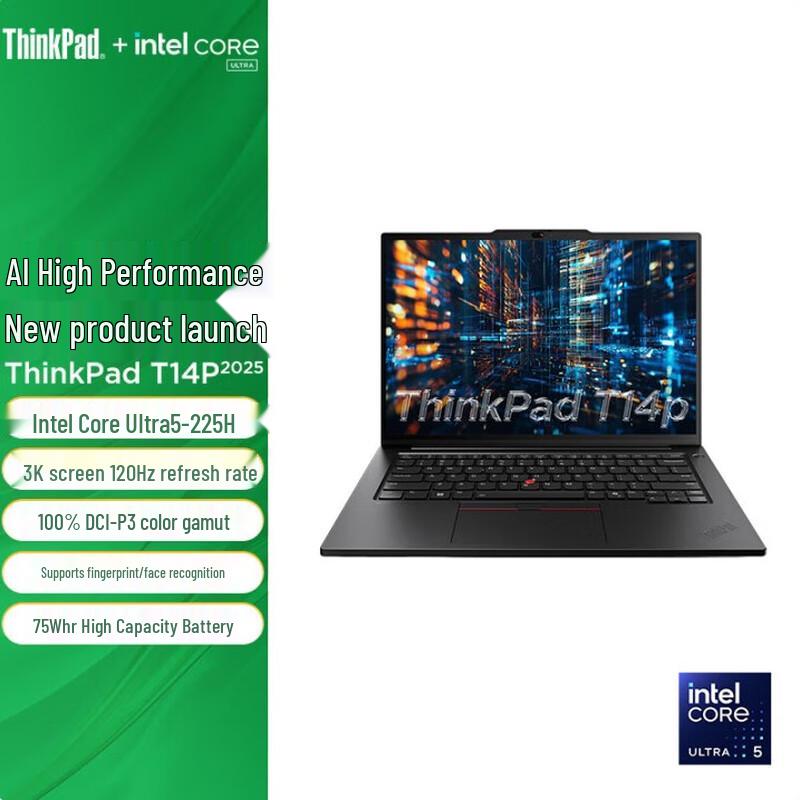 

Lenovo ThinkPad T14p 2025 14.5-inch High-Performance Laptop (CN version)