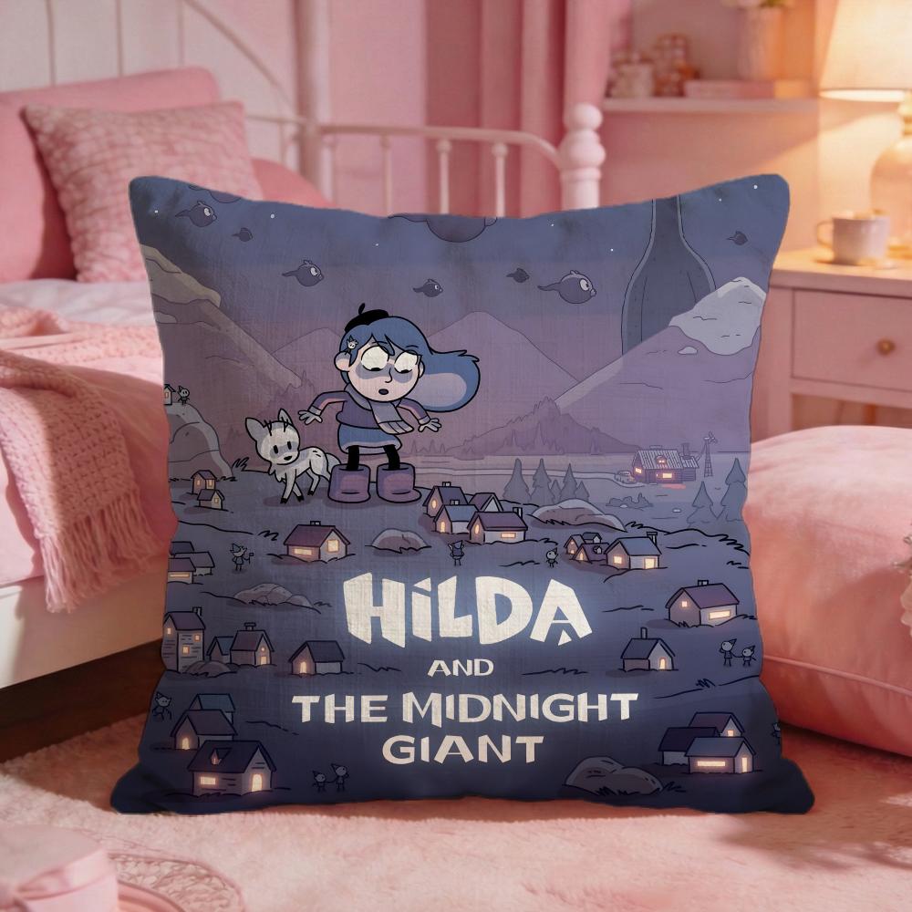 HHildas Classic Anime Cushion Cover Premium Comfort Reversible Pillow Cove Two In One Design For Any Room Car Interior
