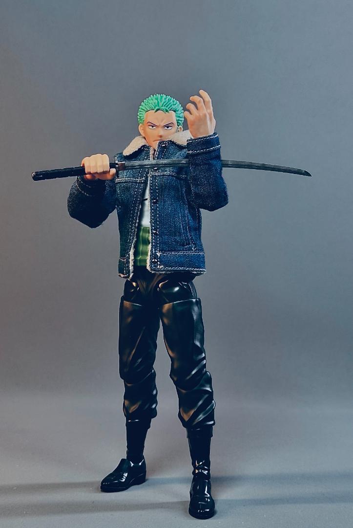 

[USED] 1/12 scale clothing Boa denim jacket Blue shf figma MAFEX