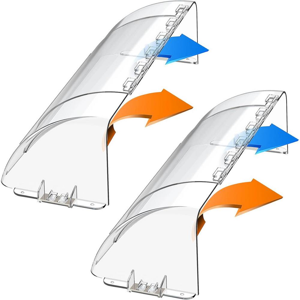 Magnetic Air & Hear Deflectors Transparent Adjustable Floor Vent Deflector Air Circulation Accessories For Home Or Office