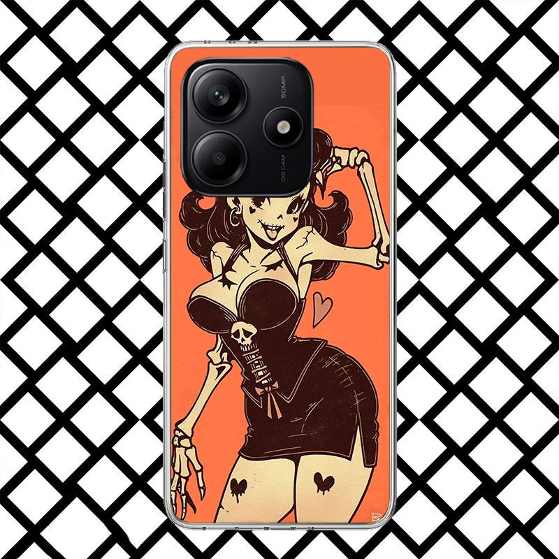 

Sexy Halloween Beauty Girls Phone Case for Xiaomi Redmi Note 15 14 14S 13 12 12S 11 Pro Plus 11E 11T 11S 10S 5G Soft Cover Funda Redmi Note 11S 4G